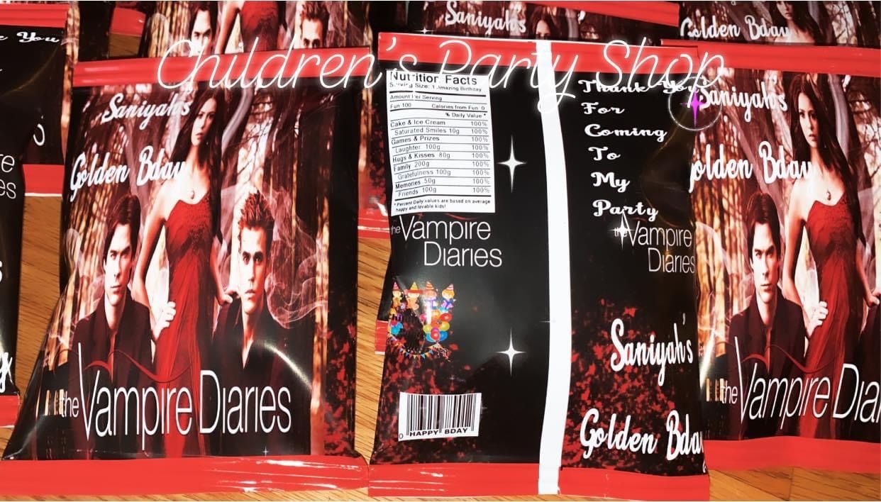 Vampire Diaries Chip Bags And Goodie Bags