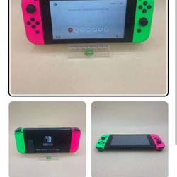 Nintendo Switch 2 W 2 Joycons(neon Pink And Green)