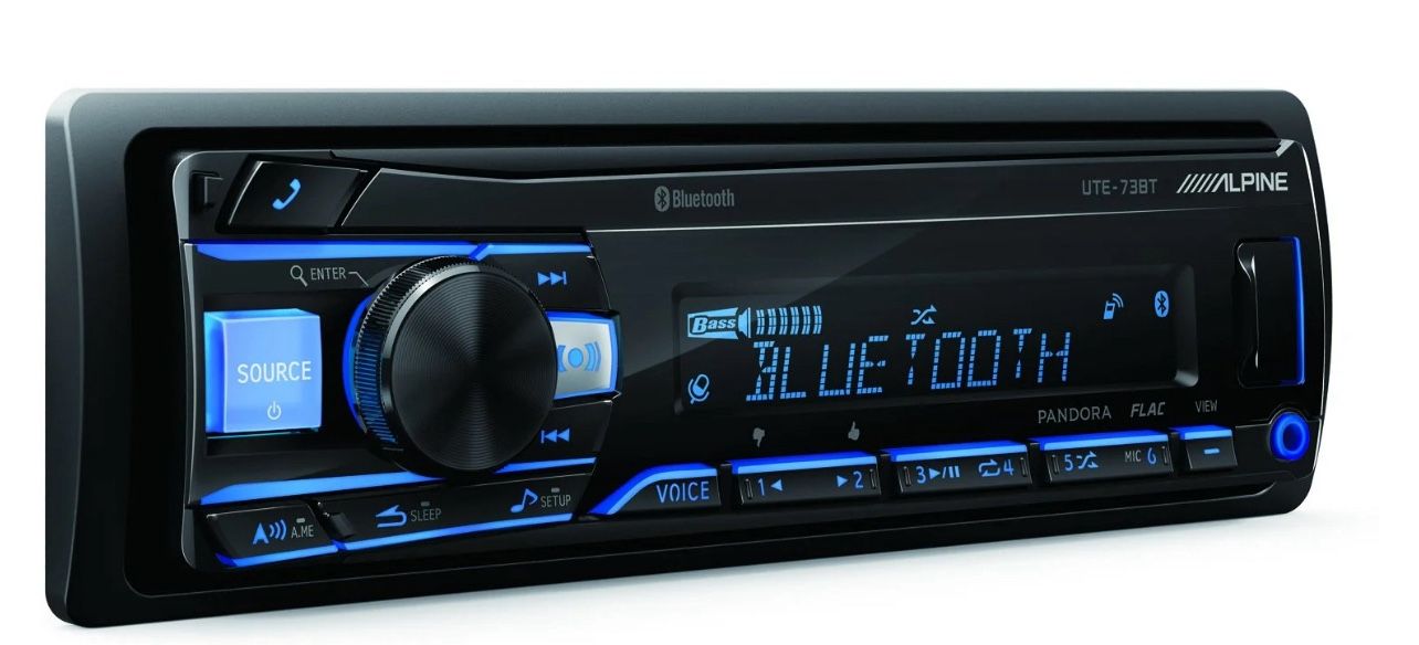 Alpine UTE-73BT Single DIN   Bluetooth Digital Media Receiver