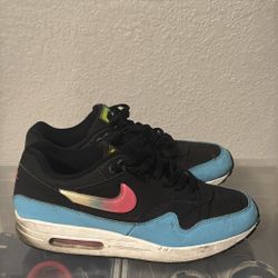 2019 Nike Air Max 1 “Black Blue Furry”  Mens