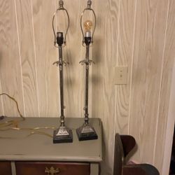 SET OF (2) Lamps Brass