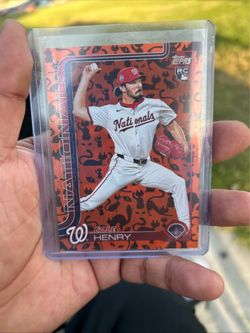 2025 Topps Update Cole Henry RC Halloween Cats SP #US186 Nationals