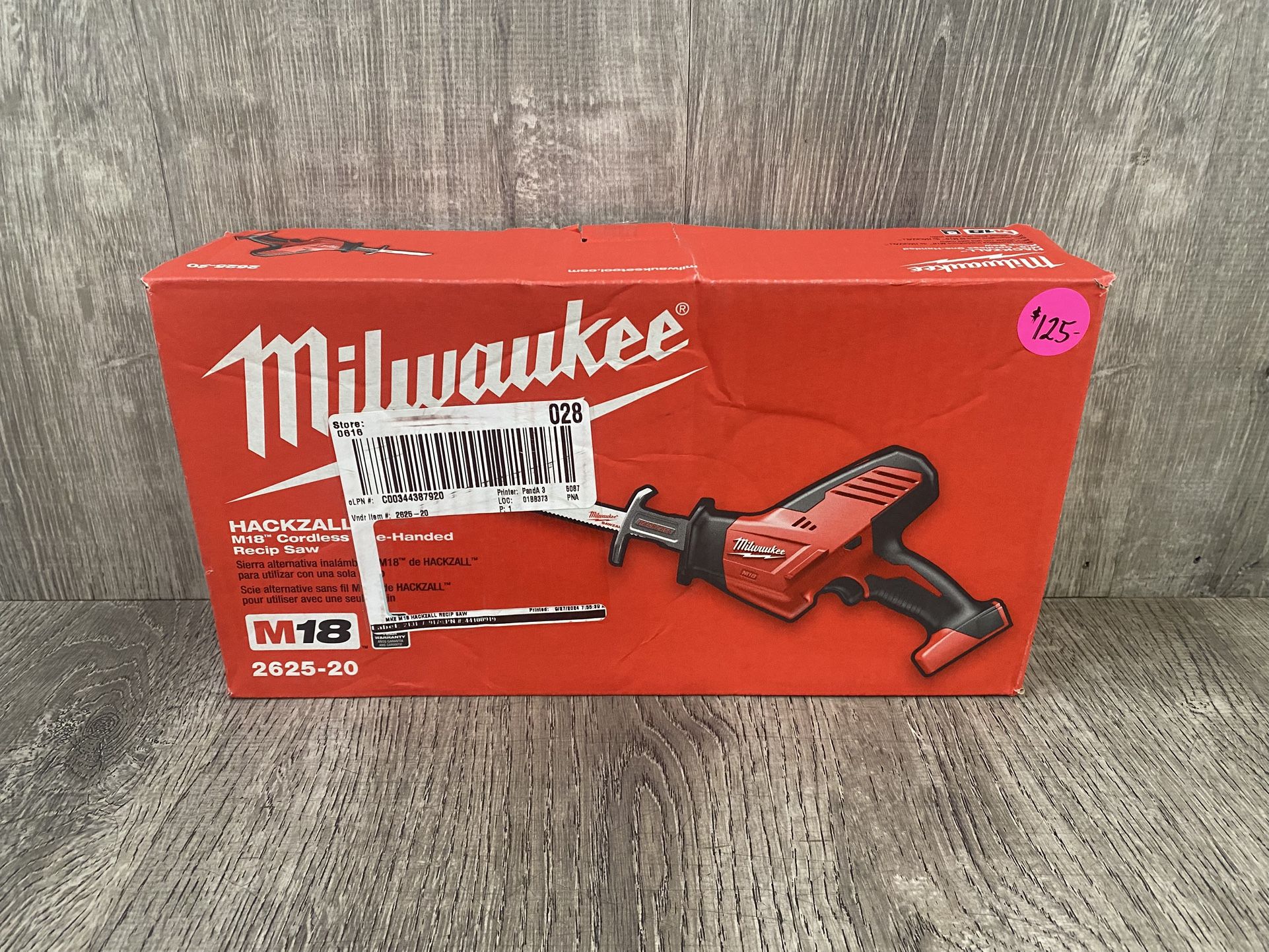 Milwaukee M18 Hackzall Cordless One-Handed Recip Saw 2625-20