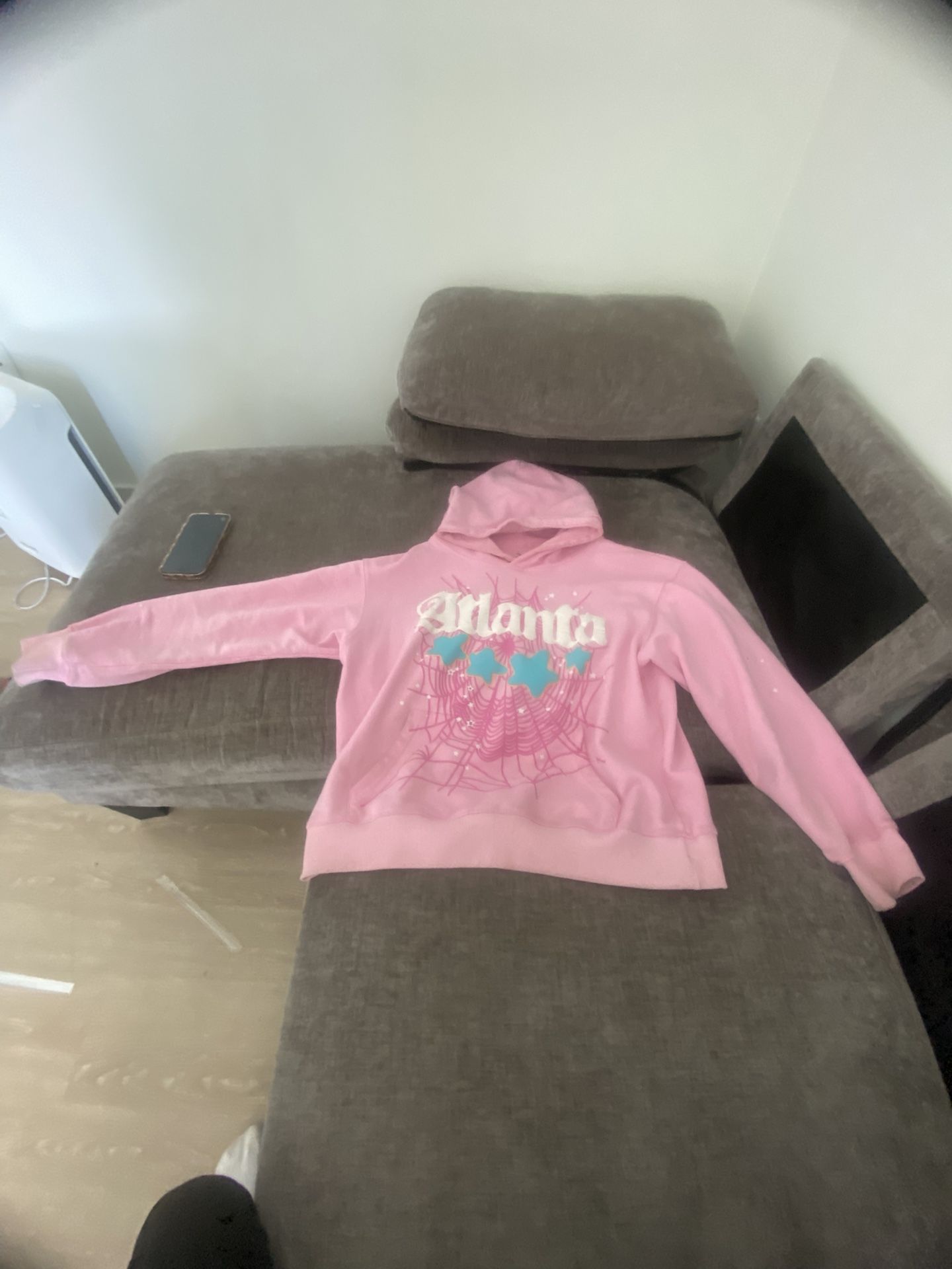 pink spider hoodie
