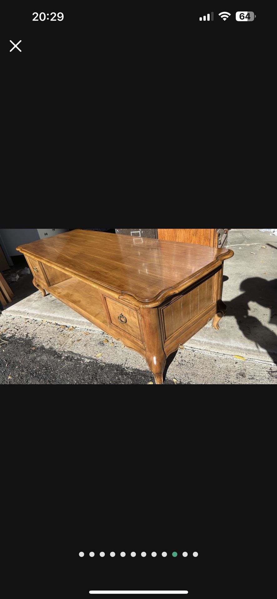 Brandt Vintage solid real wood rectangular coffee table L55”*D21”*H16”(address in description)