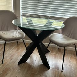 Glass Round Table