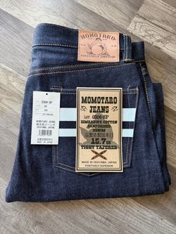Momotaro Selvedge Denim Jeans 15.7oz Tight Tapered sz 33x30