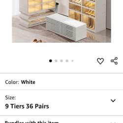 9-Tier Foldable Shoe Rack Organizer for Closet