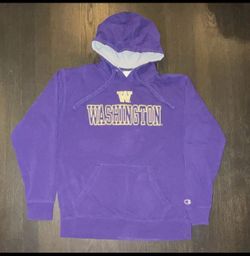 Champion Washington Huskies Pullover Hoodie Sweatshirt Purple Size M