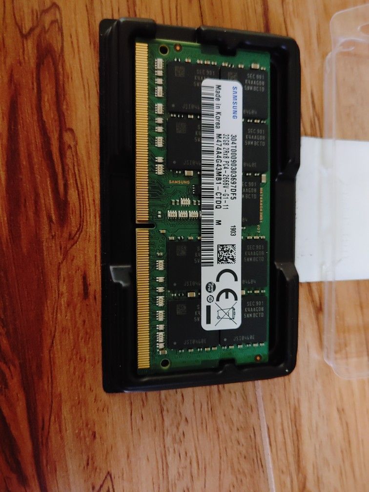 32gb Ddr4 Pc4 2666 Samsung Single Module Sodimm Memory Stick