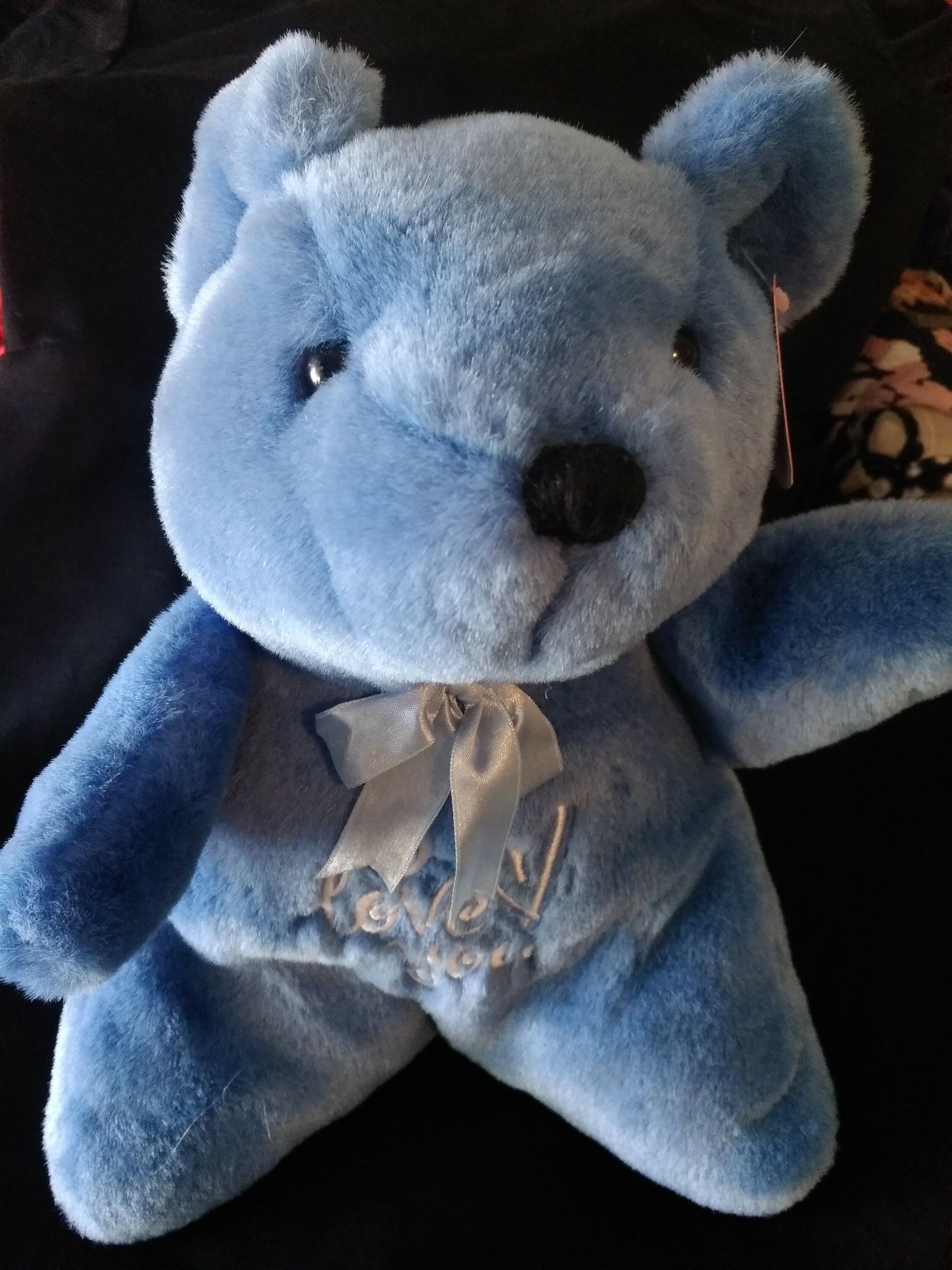 BLUE TEDDY BEAR BY CARLTON CARDS HEARTWARMERS NEW