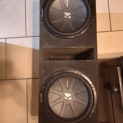 2 12" Kicker Type R 4ohm Dual Voice Coil Subwoofers 