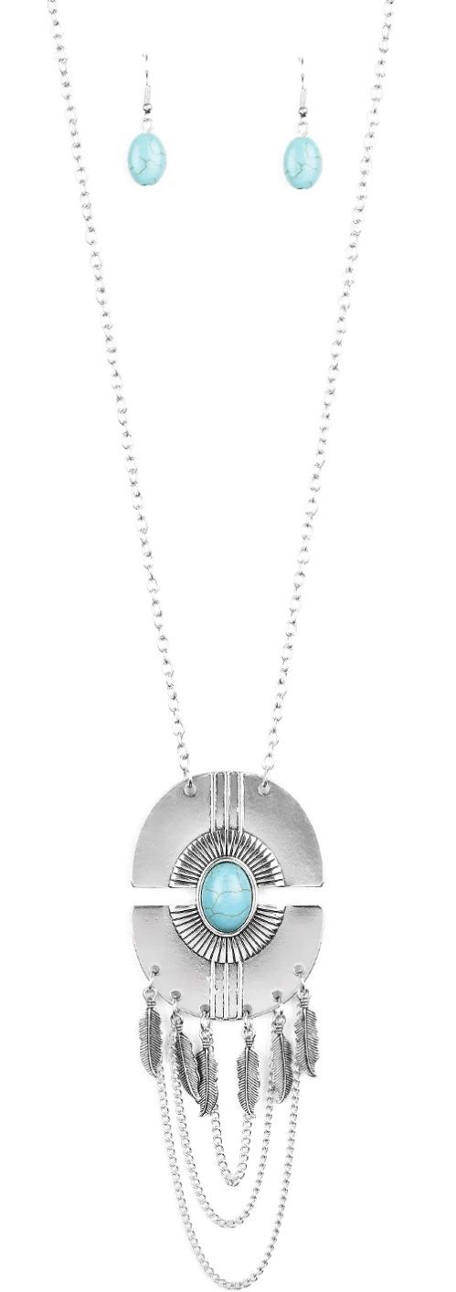 Desert Culture Blue Necklace & Earring