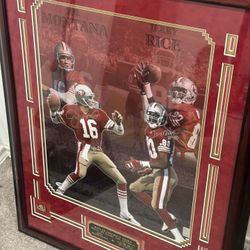 Joe, Montana, Jerry Rice collectors item signed and authenticated