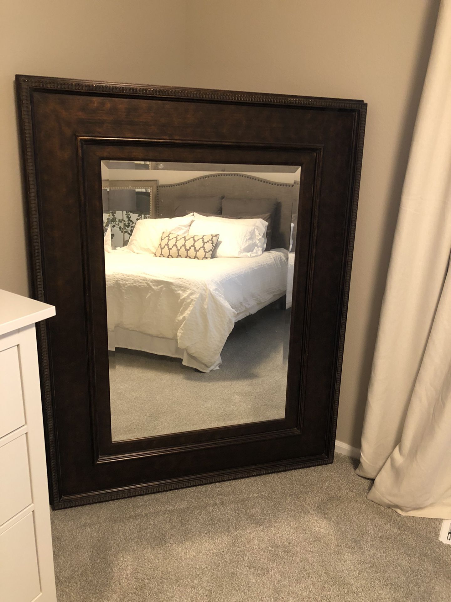 Large real wood mirror