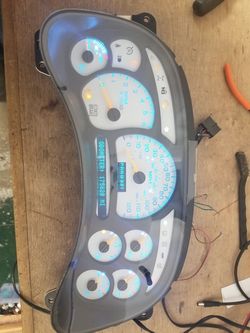 2003 sileverado cluster recon new face w/led and new stepper motors