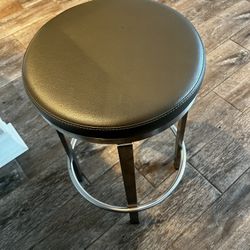Gray Leather Bar Stools