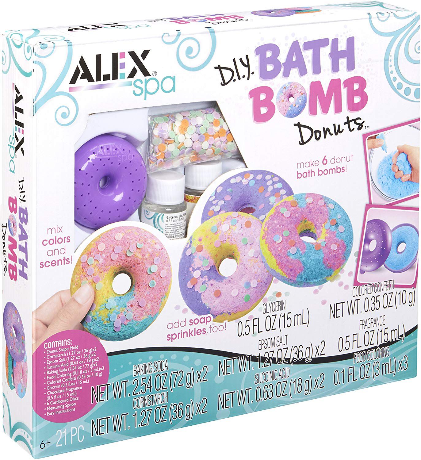 ALEX Spa DIY Bath Bomb Donuts