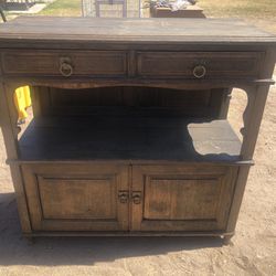 Old Antique Wood Cabinet