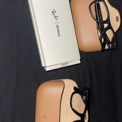 Meta ray ban glasses. 1 Matte black, 1 shiny black