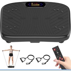 Vibration Plate Exercise Machine, Vibrating Plate Platform for Lymphatic Drainage with 200 Adjustable Speeds, Power Vibration Plate for Weight Loss & 