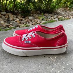Shoes Red Van's Size 4 Boys Or Girls 