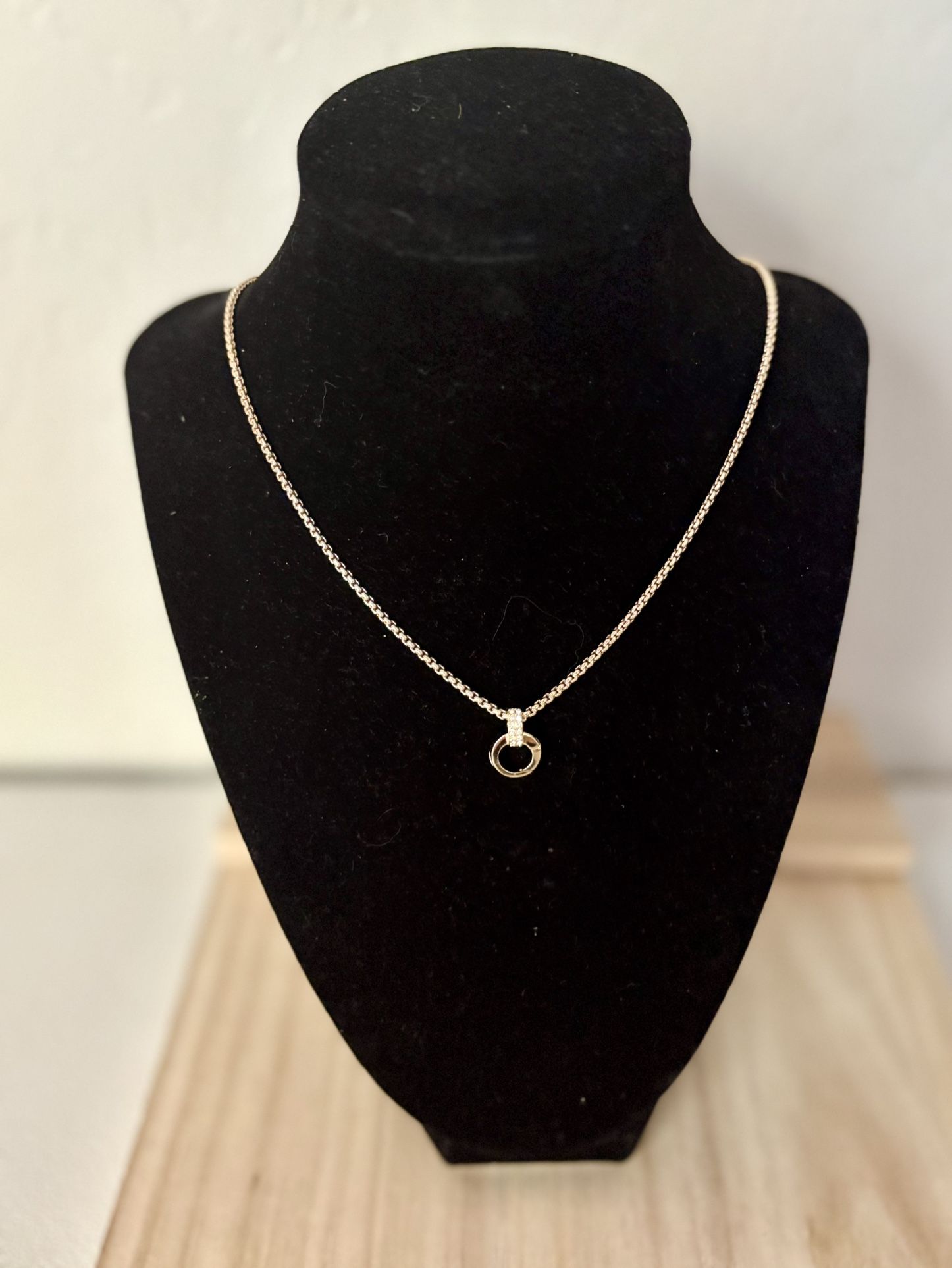 Authentic Origami Owl Gold Cube Chain Hinged Charm Holder Pendant