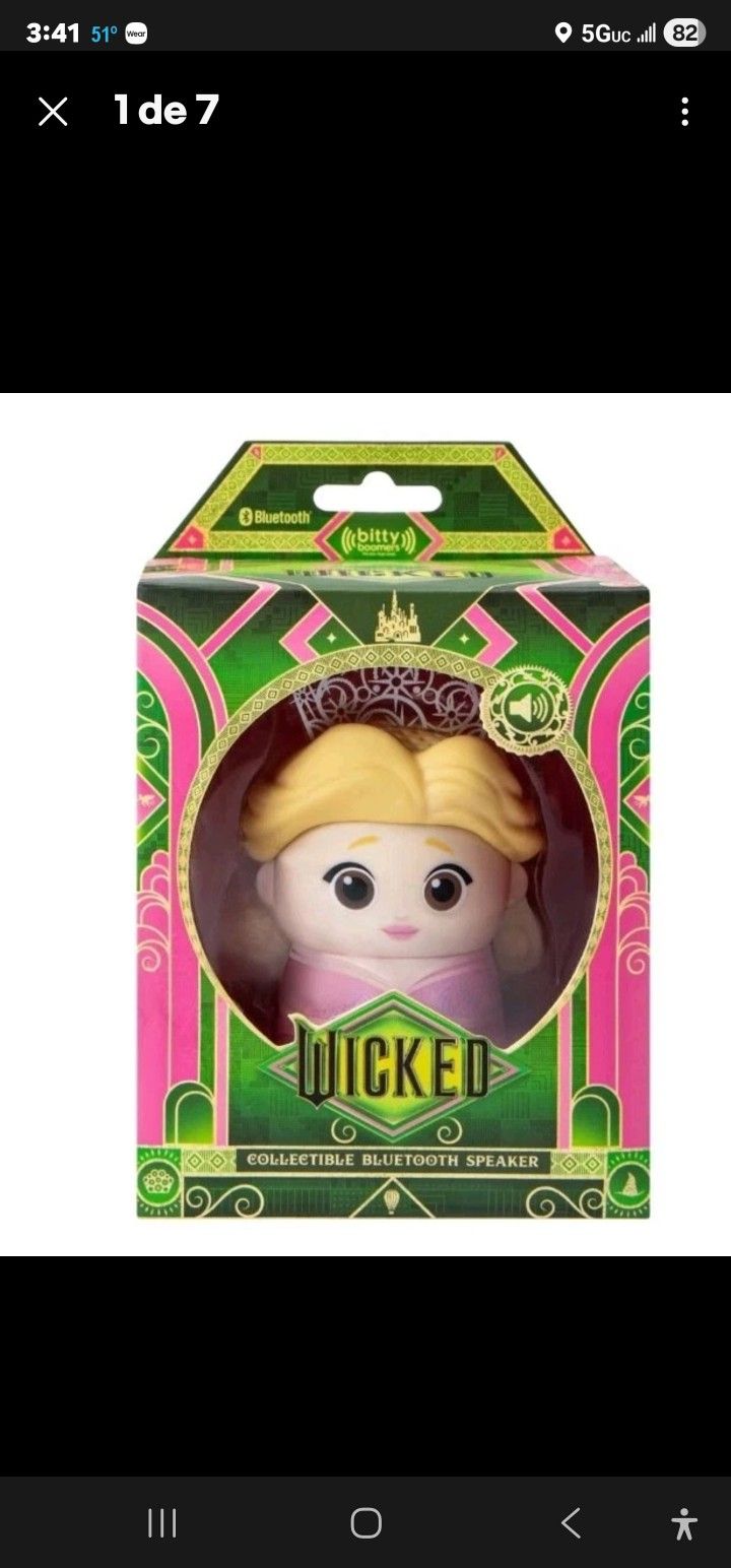 NEW Wicked the Musical Glinda Figure Bitty Boomers Wireless Bluetooth Speaker