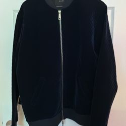 Zara Mens Navy Blue Velvet Jacket Mens 