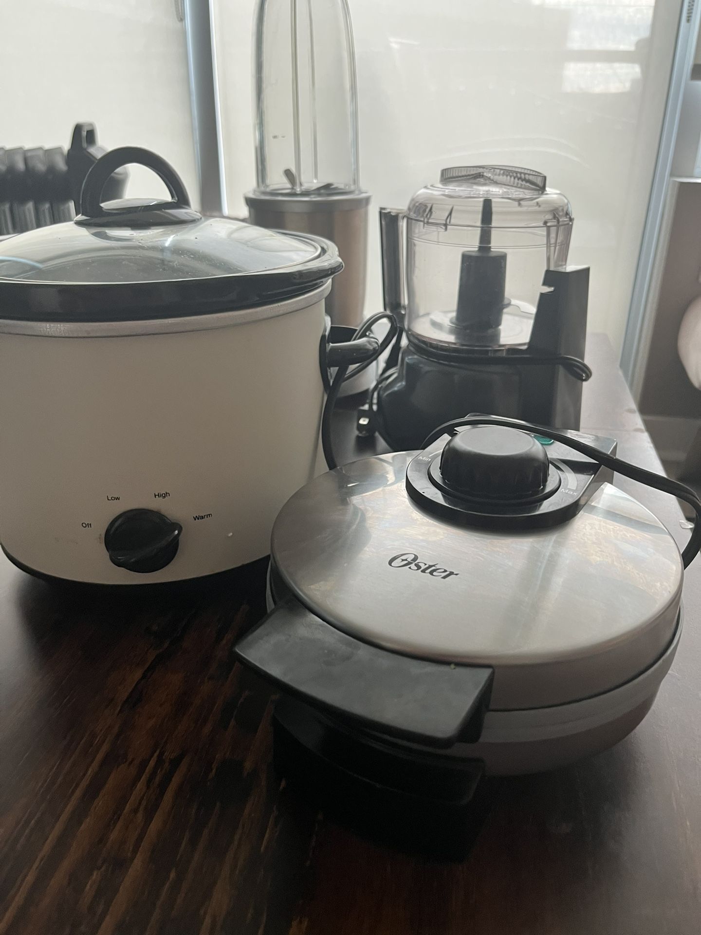 Two Blenders, Waffle Maker And Crockpot