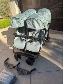 Zoe Tribe v2 (4-kid) Stroller Forest Green