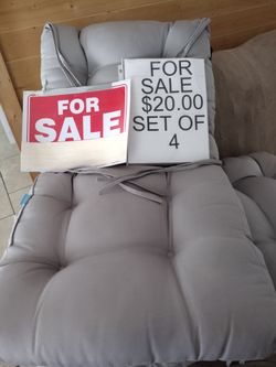SEAT CUSHIONS, EXTRA THICK, PRACTICALLY NEW