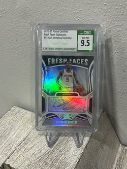 Immanuel Quickley 2020 Panini Certified Fresh Faces Rookie Auto #FS-QUI CSG 9.5
