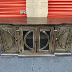 Dark Brown Media Stand / Media Console / TV Stand / TV Console / Credenza / Buffet / Sideboard