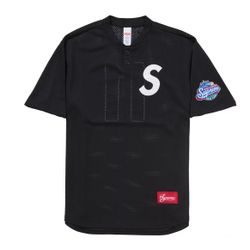 Supreme S Logo Baseball Jersey Black
