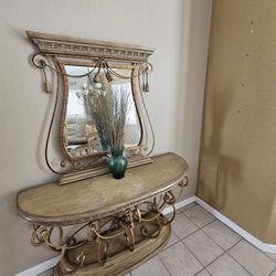Wall Table & Mirror 
