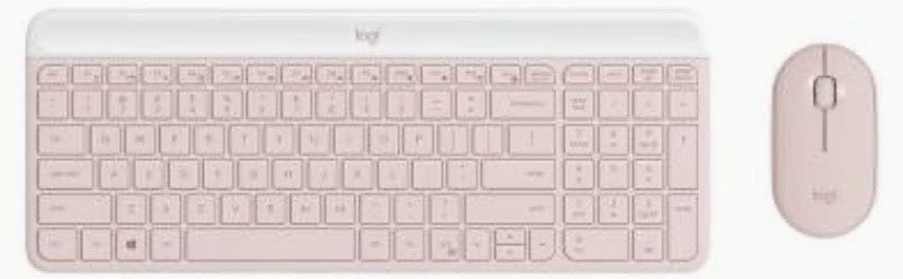 Logitech Wireless Slim Keyboard & Mouse(Pink)