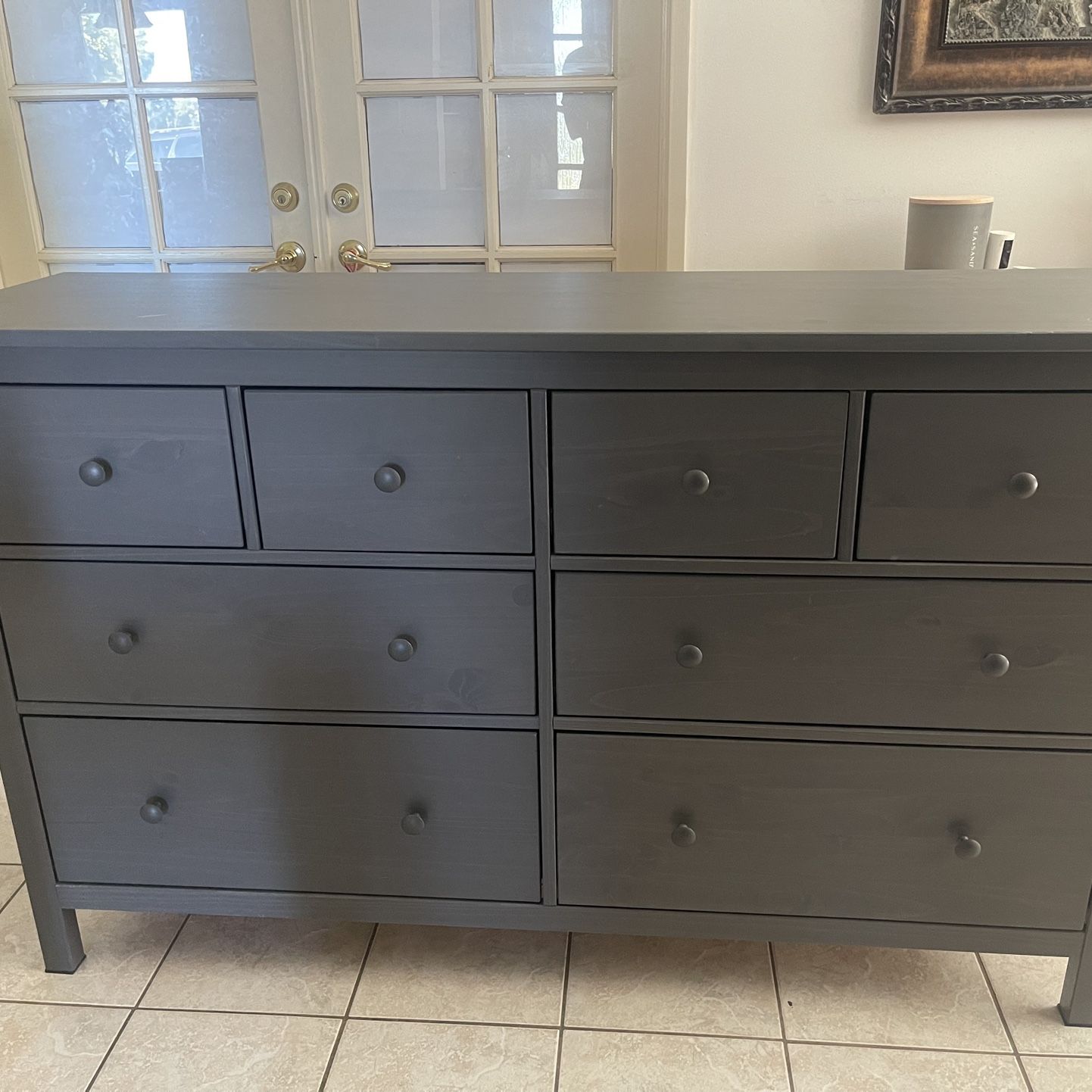 ikea dark grey dresser IKEA Hemnes Dark Grey 8 Drawer Dresser