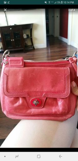 Pink coach purse bag