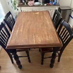 Real Hardwood Dinning Table 