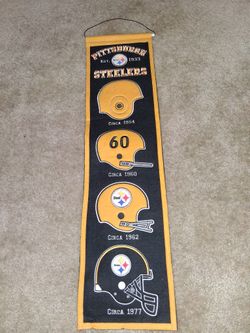 Sportculture Pittsburgh Steelers 12"x36" Helmet Heritage Banner. 