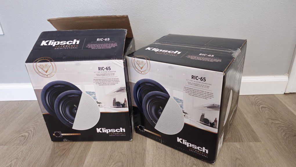 4 Klipsch RIC-65  In-Ceiling In-Wall Speakers