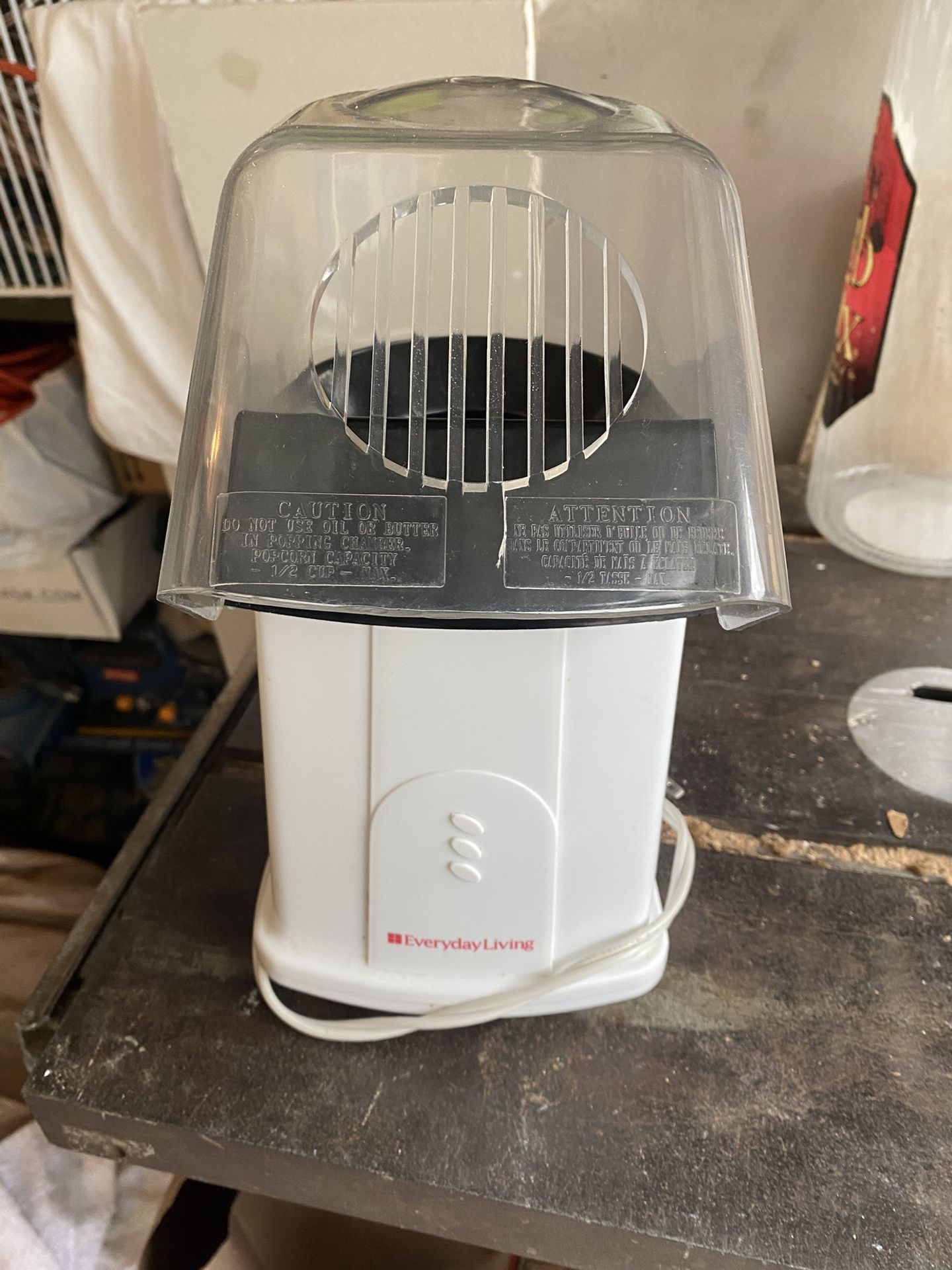 EVERYDAYLIVING POPCORN POPPER 120V 60HZ 1200 WATTS