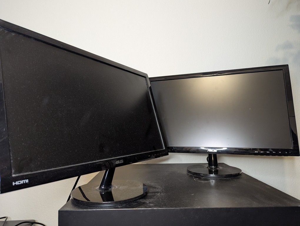 Dual Monitors (ASUS) w/ Cables