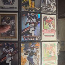 NFL Football Trading Cards Lot in Binder