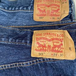 Levi’s 501 34x30 $25 Each
