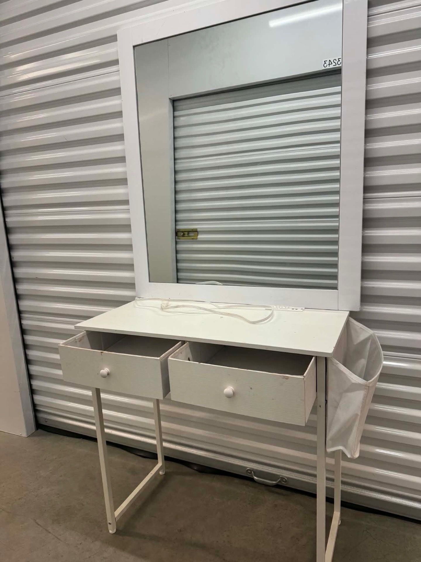 Lufeiya White Makeup Vanity Desk with Mirror