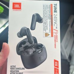 JBL - Tune 245NC True Wireless Noise Cancelling Earbuds - Black