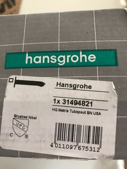 Hansgrohe bathtub faucet