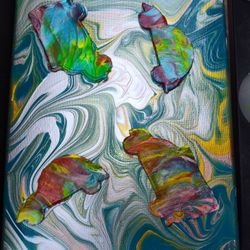 Pour Painting Clay Wall Art